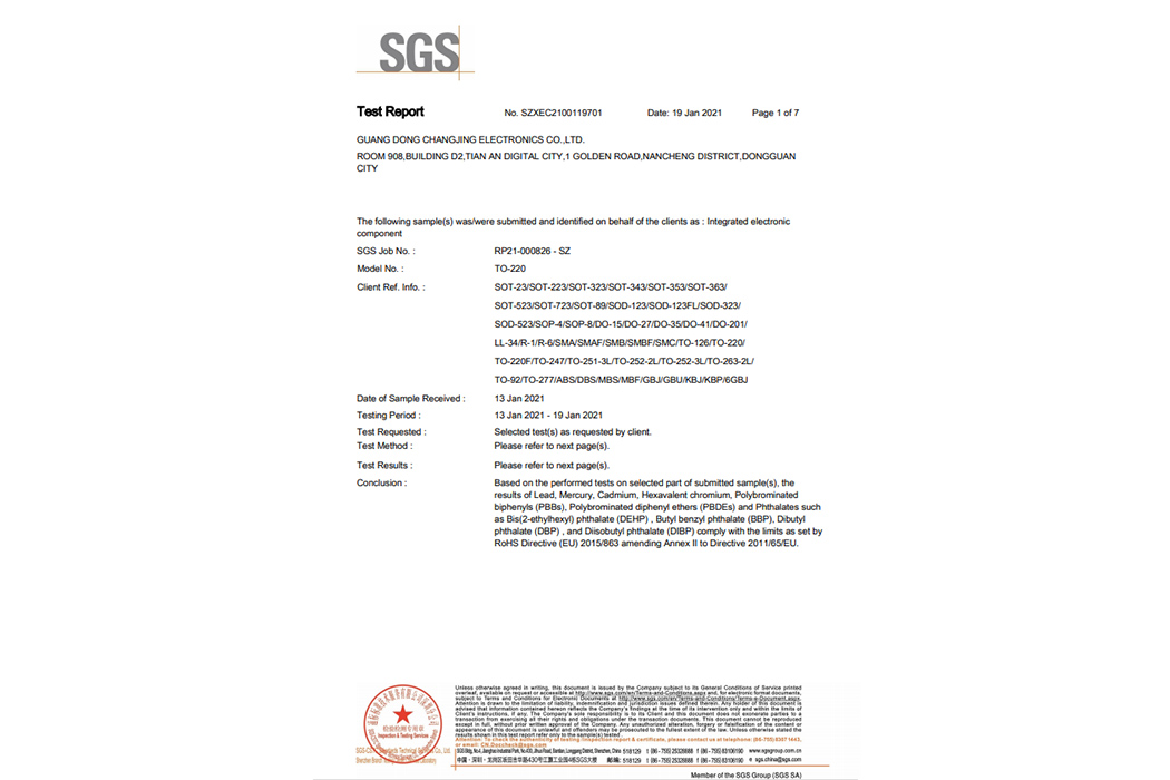 SGS SVHC检测报告